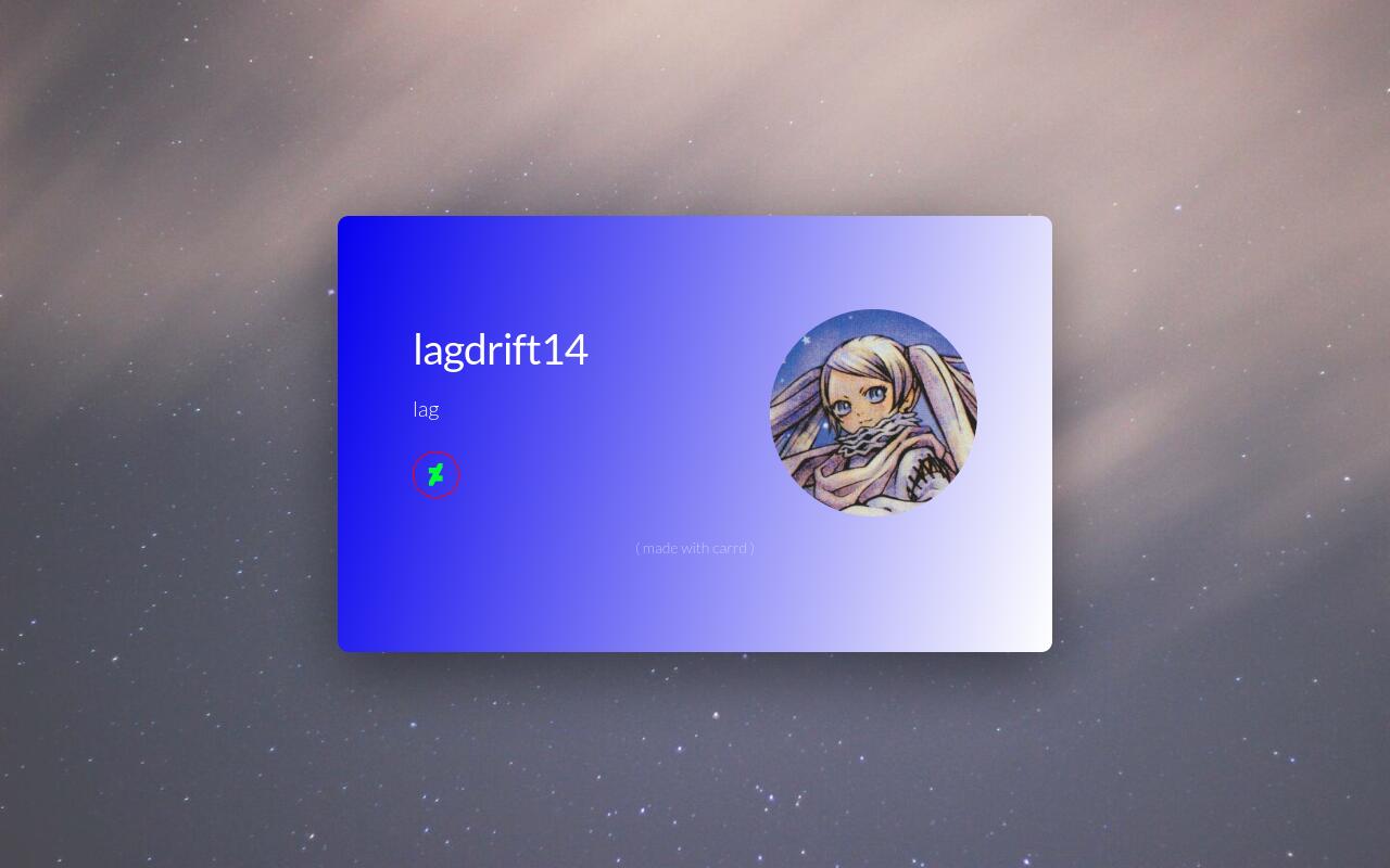 Carrd profile picture for @lag